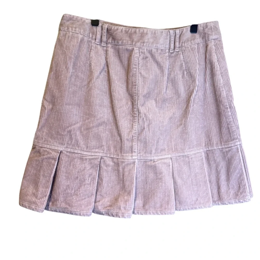Old Navy Pink Corduroy Pleated Mini Skirt Size 12 Mid Rise Pastel Y2K Style